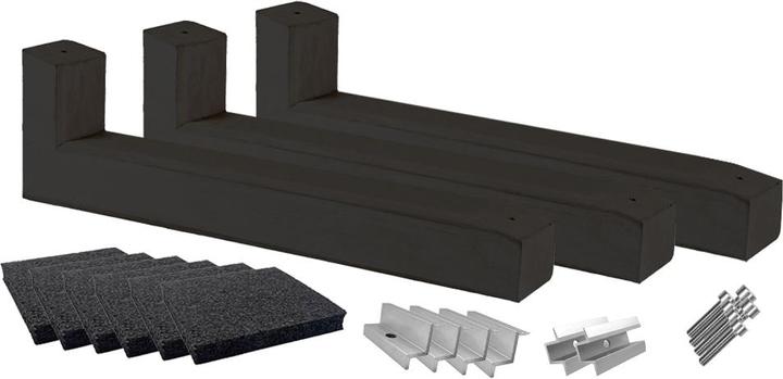 Actual product image Wattstone PV elevation flat roof for 2 solar modules 10° concrete base black building protection mat (Solar system mounting material)