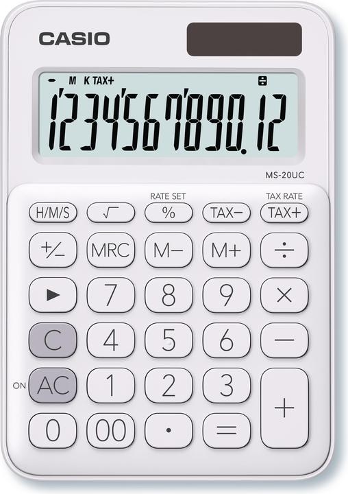 Produktbild Casio MS-20UC-WE Taschenrechner Desktop Einfacher Taschenrechner (Solarzellen, Batterien)