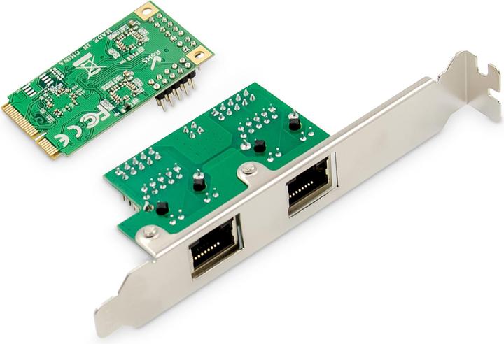 Image du produit Digitus Carte réseau mini PCI Express Dual Gigabit Ethernet (Mini PCI Express)