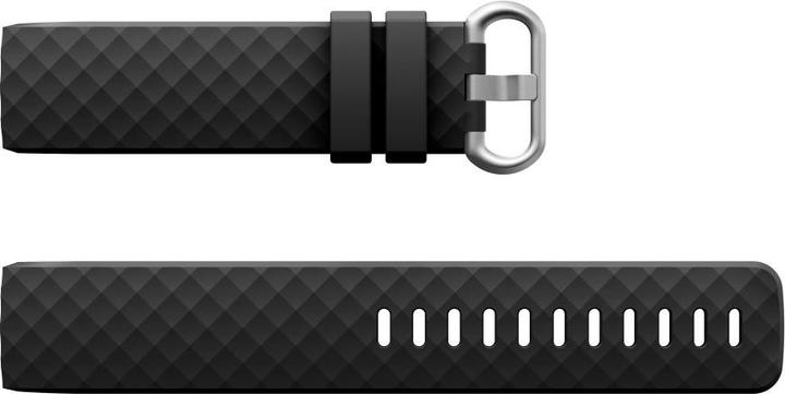Produktbild Apfelkiste Ersatz Sport Armband Silikon Fitbit Charge 4 / 3 - Schwarz (Silikon, 3)