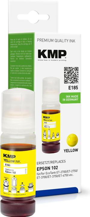 Actual product image KMP E185 - 70 ml - Yellow - compatible - ink tank (Y)