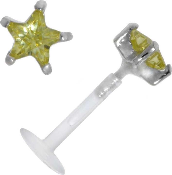 Produktbild Bijouteria Piercing für Lippe/Tragus (Bioplast, Silber 925, Zirkonia)