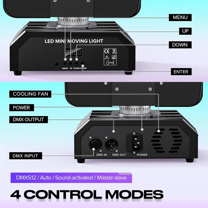 Image du produit UKing Moving Head - Stroboskoplicht