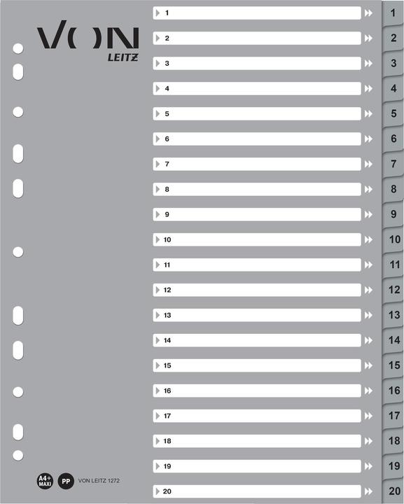 von Hallers Register A4, 1-20