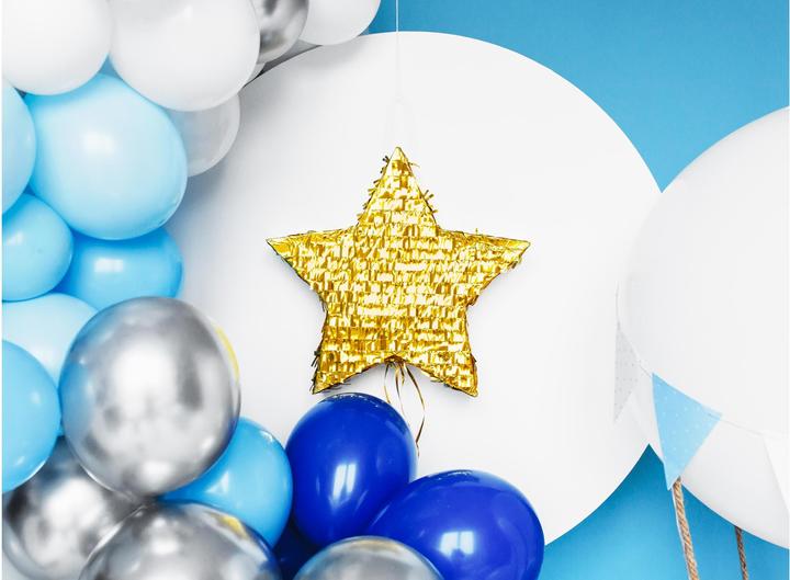 Produktbild Partydeco Bogen aus Luftballons Blau und Silber (1 x)