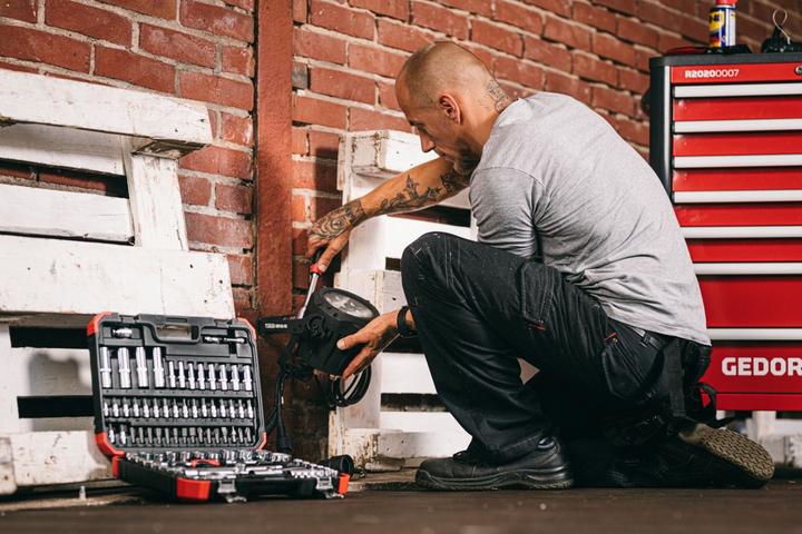 Actual product image Gedore Red red Socket spanner set, 94-piece, With reversible ratchets, ratchets, socket spanner and bit set
