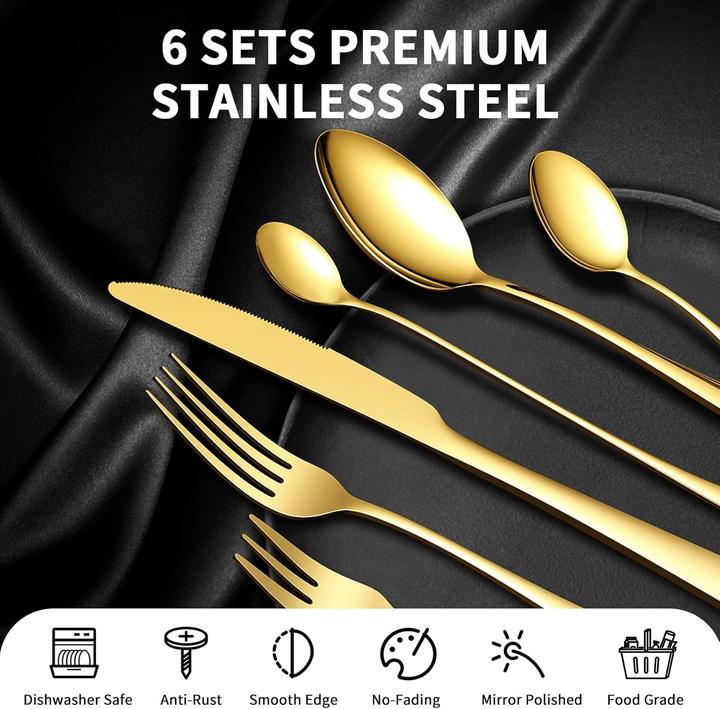 Immagine prodotto Riwnni Set di posate (36 Pezzo/i, Set di posate)