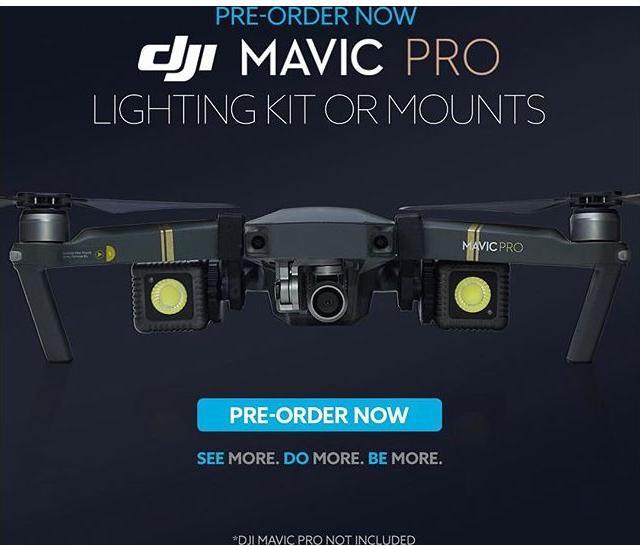 Actual product image Lume Cube Mounting (Drone display protection, DJI Mavic 2 Pro)