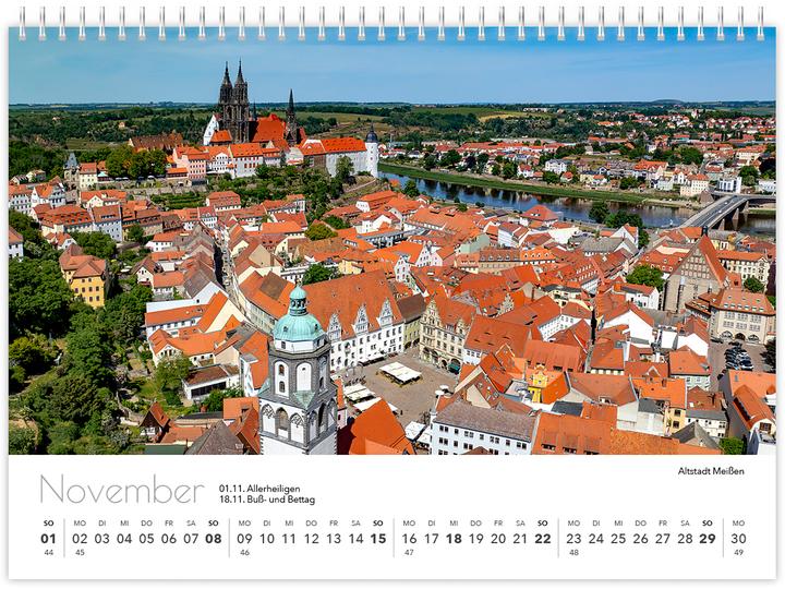 Produktbild Kalender Sachsen von oben kompakt 2026 (21 x 15 cm, Kein Einband, Deutsch)