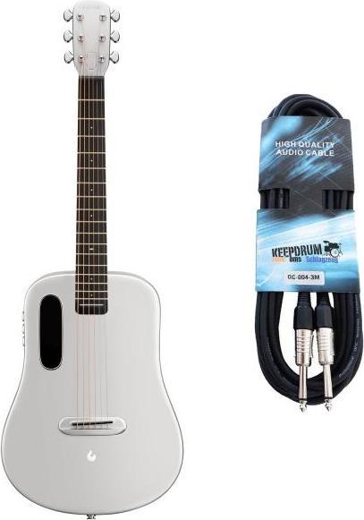 Produktbild Lava Music Gitarre Me Air 36 Zoll Silver mit Kabel (Akustik Gitarren Set, Airsonic (Kohlefaser-Verbundstoff))
