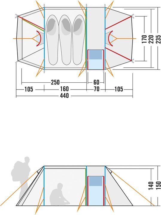 Immagine prodotto Tatonka Tenda Alaska 3 DLX (Tenda a tunnel, 5.90 kg, 3 persone)