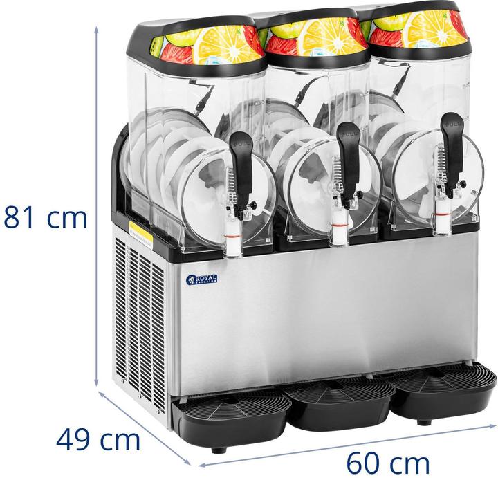 Produktbild Royal Catering Slush-Maschine Slushy Maker Slush-Eismaschine Slush Ice Maschine 3 x 12 l 960 W