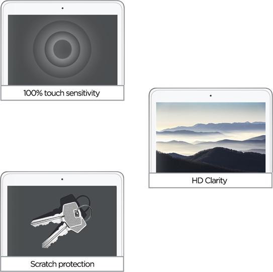 Actual product image Eiger Mountain Glass Clear Tablet (1 Piece, IPad 9.7 (2018), IPad 9.7 (2017), iPad Air 2, iPad Air)
