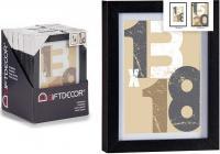 Giftdecor Bilderrahmen Wand Holz 15x20cm schwarz