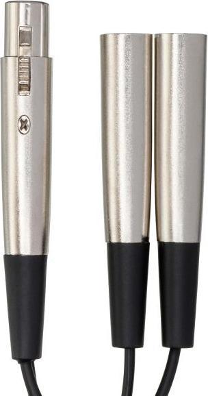 Actual product image Hosa YXM-121 - Y split cable XLR3F - XLR3M (0.15 m)