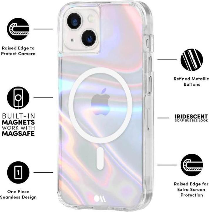 Produktbild Case-Mate Soap Bubble MagSafe - Etui iPhone 15 (Iridescent) (Apple iPhone 15)