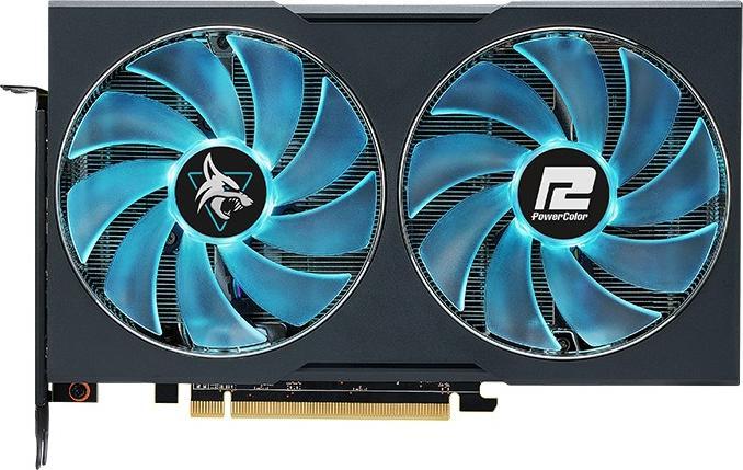 Actual product image Powercolor Radeon RX 7600 XT Hellhound 16GB OC (RDNA 3, GDDR6, 3x DisplayPort, 1x HDMI 2.1) (16 GB)