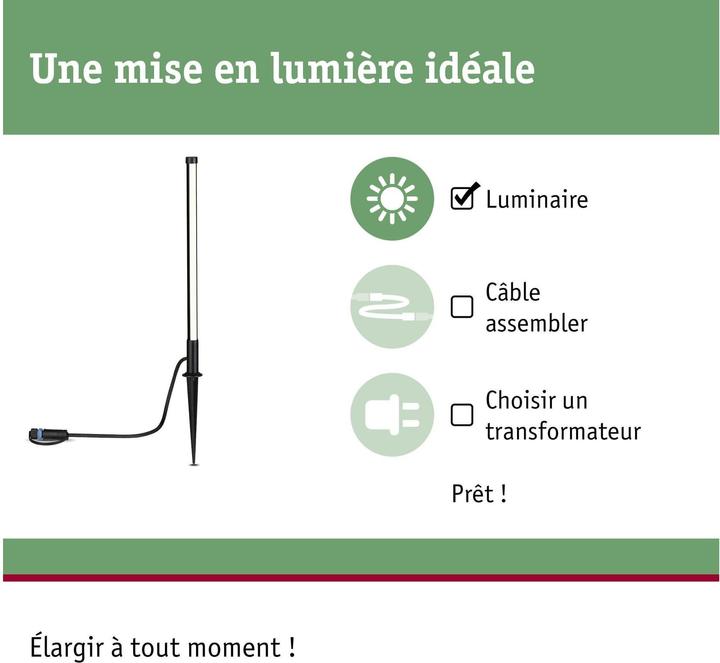 Image du produit Paulmann Plug & Shine Lightstick d'extérieur (490 lm, IP44)