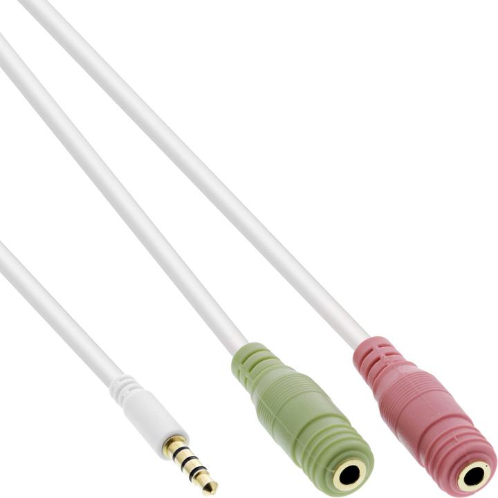Produktbild InLine Audio Headset Adapterkabel (1 m, 3.5mm Klinke (AUX), Cinch)
