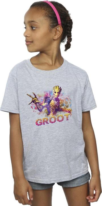 Image du produit - T-shirt GUARDIANS OF THE GALAXY ABSTRACT GROOT - Fille (104)
