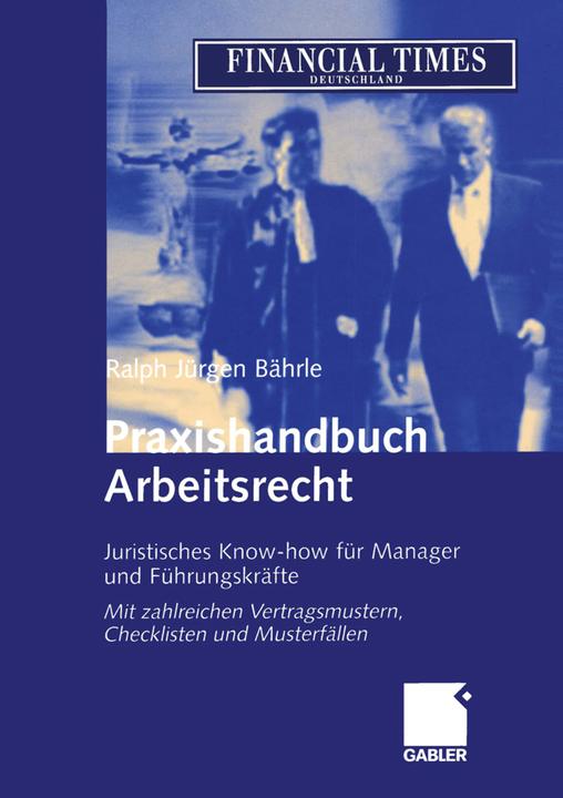 Actual product image Praxishandbuch Arbeitsrecht (German, Ralph Jürgen Bährle, 2012)