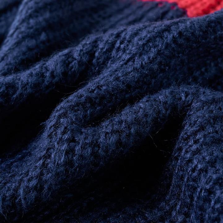 Image du produit VidaXL Pullover enfant tricoté bleu marine 116,Matériau : 67 (116)