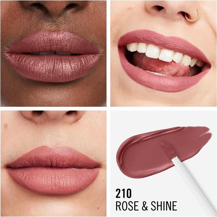Actual product image Rimmel London Lasting Mega Matte Liquid Lip Colour (210 Rose & Shine)