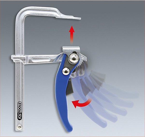 Image du produit KS Tools Serre-joint à serrage rapide tout acier (160 mm)