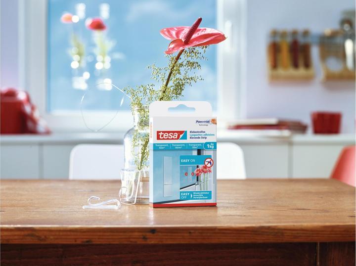 Actual product image tesa Powerstrips für Glas, transparente Klebestreifen