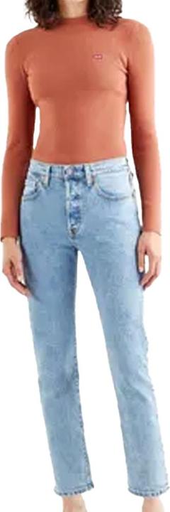 Actual product image Levis Womens/Ladies 501 Leather Patch Cropped Jeans (32)