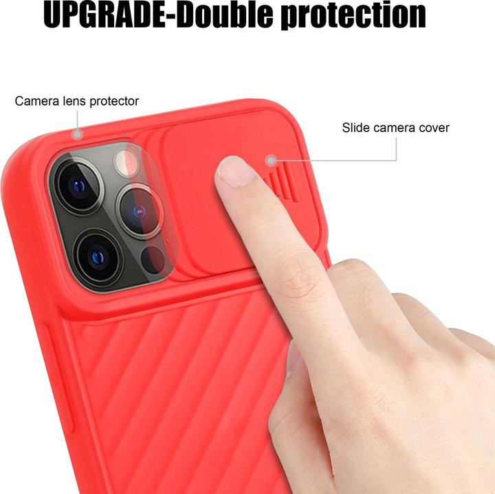 Immagine prodotto Cadorabo Cover in TPU con protezione della fotocamera (Apple iPhone 12 Pro Max)