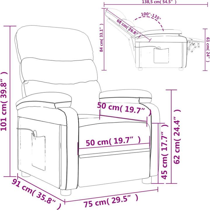 Actual product image VidaXL Electric massage chair