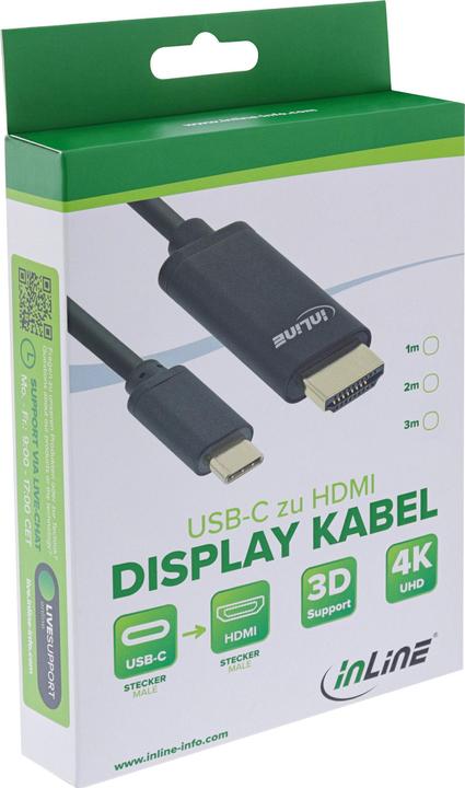 Produktbild InLine USB Display Kabel (USB Typ-C, HDMI, 300 cm)