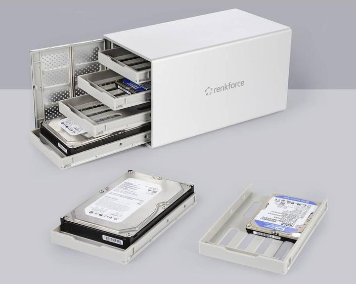 Productafbeelding Renkforce RF-5587610 SATA harde schijf behuizing 2,5 inch, 3,5 inch USB-C® 5Gbps (2.5", 3.5")