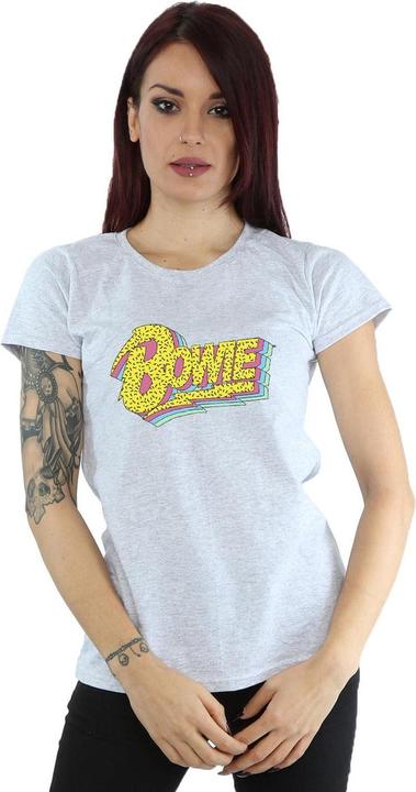 Actual product image David Bowie Womens/Ladies Moonlight 90s Logo Cotton T-Shirt (L)