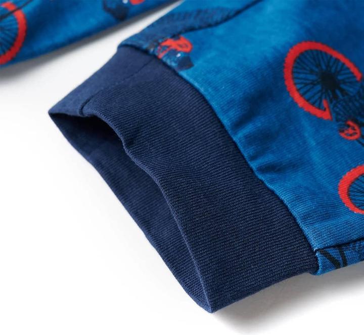 Produktbild VidaXL Kinderpyjama mit Langen Ärmeln Petrolblau 116,Material (116)