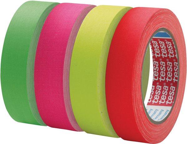 Produktbild tesa Gewebeband Neon-Gelb 25m:25mm (25 mm)