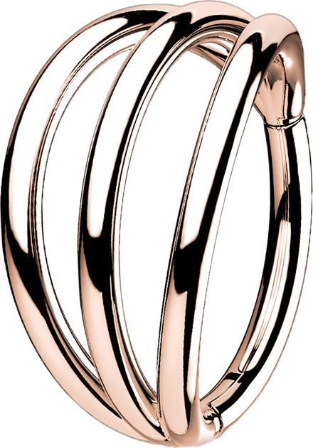 Produktbild Star Piercing Micro Segmentring klappbar rosegold drei Ringe (Titan G23, ohne Messing)