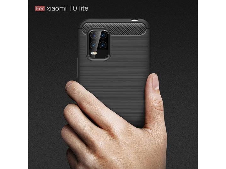 Actual product image Screenguard Xiaomi Mi 10 Lite Cover Carbon Brushed Soft TPU (Mi 10 Lite)