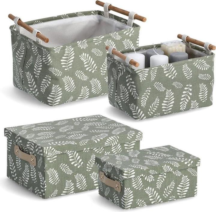 Image du produit Zeller Present Panier de rangement 35x27x20 vert (1 x, 35 x 27 x 20 cm)