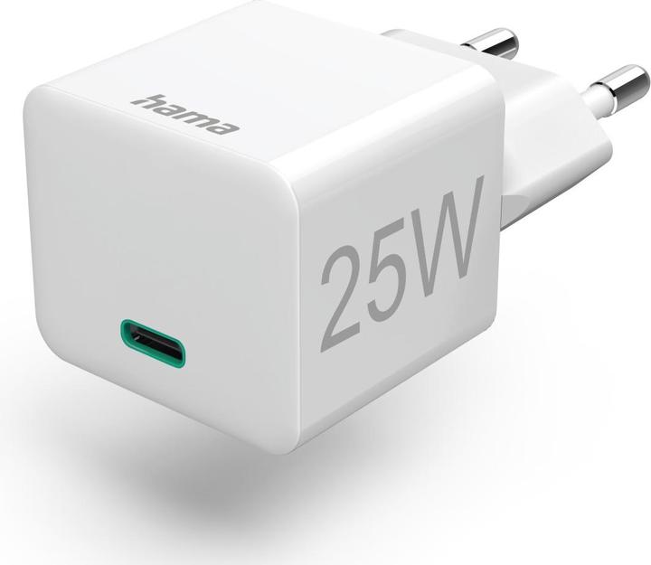 Actual product image Hama Mini Charger, Power Delivery (PD)/Qualcomm®, 25 Watt, White (25 W)
