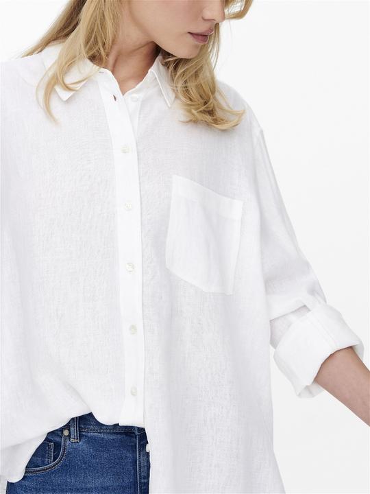 Actual product image Only Plain linen mix shirt (L)