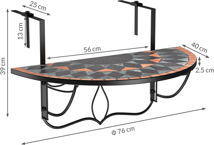 Produktbild Deuba Balkontisch (76 cm)