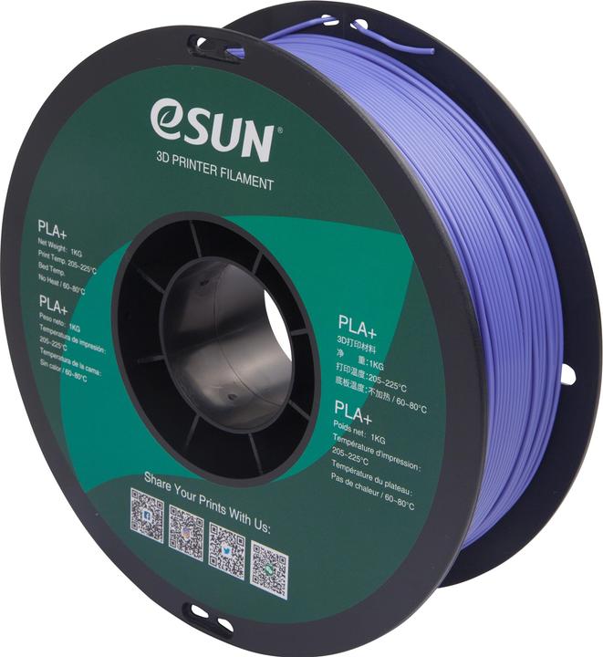 Produktbild eSUN PLA+ Very Peri Filament 1.75mm 1Kg (PLA+, 1.75 mm, 1000 g, Blau)