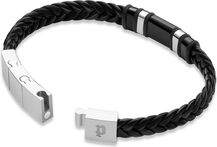Actual product image Police Wavebreaker (1.10 cm, Stainless steel/leather)