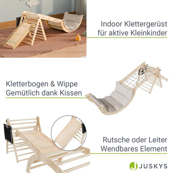 Actual product image Juskys Kletterdreieck Movario Vielseitiges Indoor-Klettergerüst