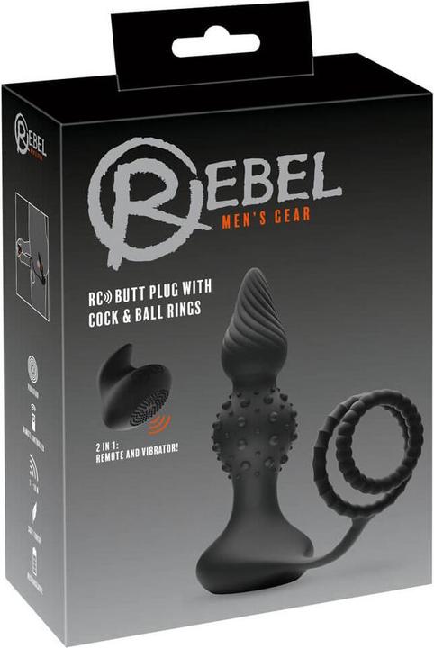 Produktbild Rebel RC Butt Plug with Cock & Ball Rings