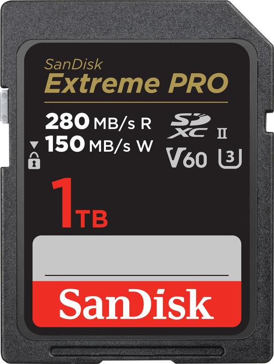 Actual product image SanDisk Extreme PRO UHS-II V60 (1000 GB, SDXC, U3, UHS-II)