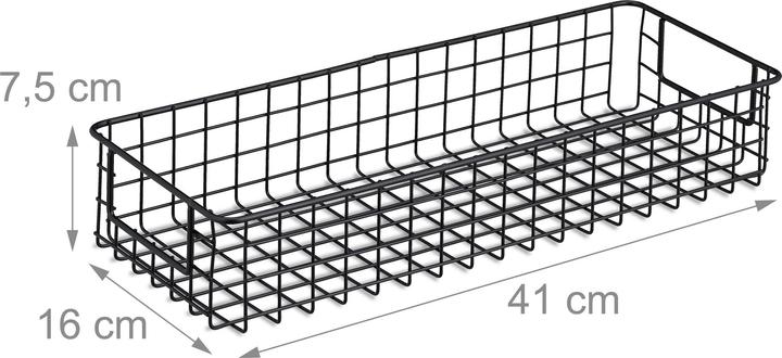 Actual product image Relaxdays 3x wire basket (3 x, 41 x 16 x 7.5 cm)