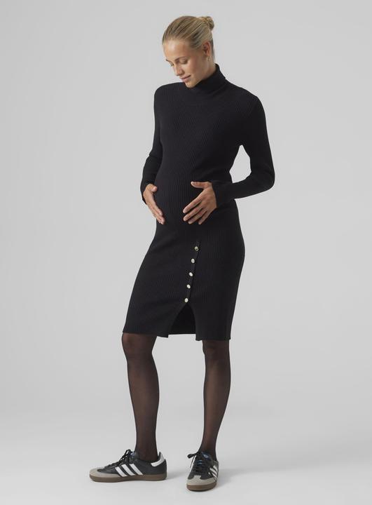 Actual product image Vero Moda Maternity VMMABA BUTTON LS ROLLNECK DRESS GA Knit Dress (L)